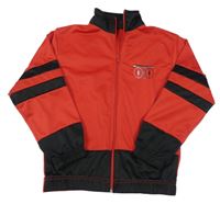 Červeno-černá sportovní propínací mikina 