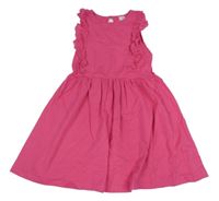 Tmavorůžové bavlněné šaty s madedirou Palomino