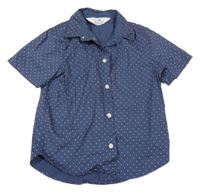 Tmavomodrá puntíkatá košile H&M