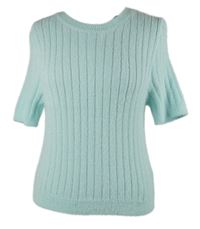 Dámské světlemodré žebrované svetrové chlupaté tričko Pimkie