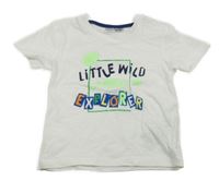 Bílé tričko s barevným nápisem Ergee