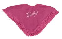 Růžové fleecové pončo s třásněmi - Barbie
