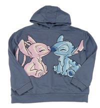 Tmavošedá mikina se Stitchem a kapucí Disney