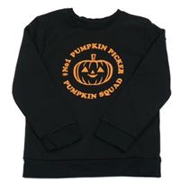 Černá mikina s dýní a nápisem George