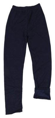 Tmavomodré zateplené legíny 