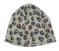 Šedo-barevná vzorovaná čepice