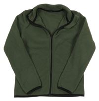 Khaki fleecová propínací mikina Y.F.K.