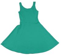 Zelené 3D vzorované šaty 