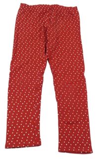 Červené puntíkaté legíny 