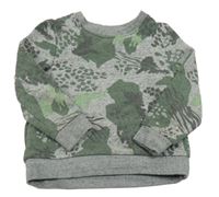 Šedo-khaki vzorovaná mikina Nutmeg