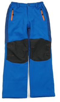 Modré softshellové kalhoty