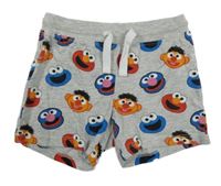 Šedé teplákové kraťasy - Sesame street 