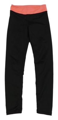 Černé sportovní legíny s korálovým pasem H&M