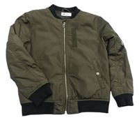 Khaki šusťáková zateplená bomber bunda H&M