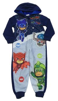 Tmavomodrá fleecová kombinéza PJ Masks s kapucí George