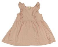 Světlerůžové šaty s volánky H&M