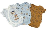3x - Světlemodré + béžové + pruhované body Pinokio Primark