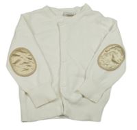 Smetanový propínací svetr s náloketníky Zebralino