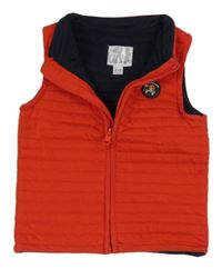Červená tepláková prošívaná zateplená vesta 