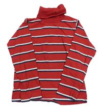 Červeno-černé pruhované triko s rolákem Lupilu 