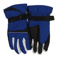 Tmavomodro-bílo-černé šusťákové lyžařské rukavice 