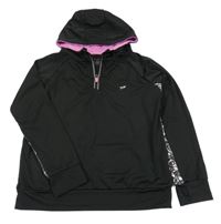 Černá sportovní mikina s kapucí Primark