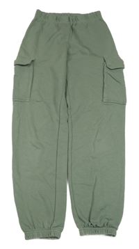 Khaki cargo tepláky s kapsami H&M