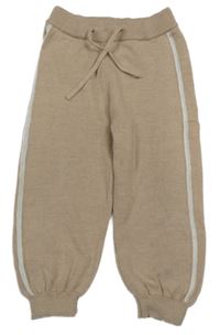 Béžové pletené kalhoty s proužky Matalan