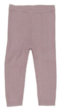 Růžové žebrované pletené kalhtoy George 