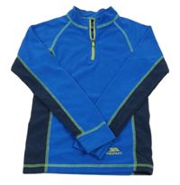 Kobaltově modro-tmavomodrá funkční fleecová mikina s logem Trespass