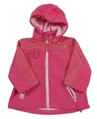 Fuchsiová softshellová jarní bunda s odepínací kapucí Ergee 