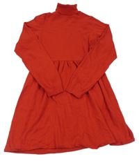 Červené svetrové šaty s rolákem George 