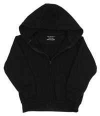 Černá propínací mikina s kapucí Primark