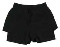 Černé sportovní vrstvené kraťasy H&M