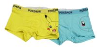 2x - Žluté + tyrkysové boxerky s Pokémony