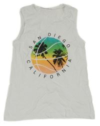 Bílé tílko s palmami H&M