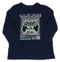 Tmavomodré triko s ovladačem George