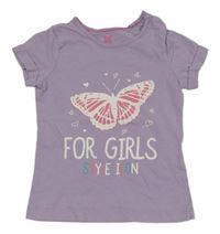 Levndulové tričko s motýlem Lupilu