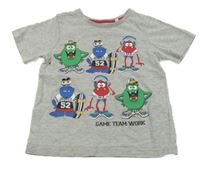 Šedé melírované tričko s příšerkami C&A