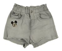 Šedé riflové kraťasy s Mickeym Zara