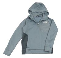 Šedá thermo mikina s logem a kapucí The North Face