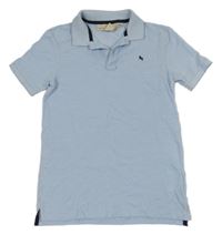 Světlemodré polo tričko s výšivkou H&M