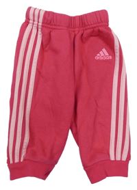 Tmavorůžové tepláky s logem Adidas