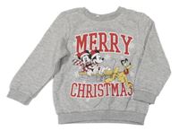 Šedá melírovaná mikina s Mickeym Disney