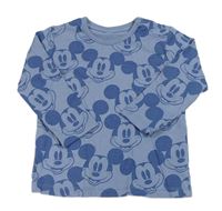 Modrošedé triko s Mickey George