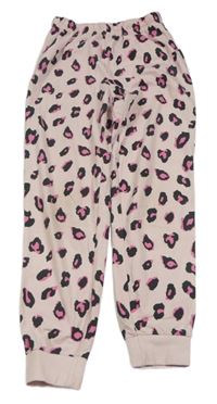 Světlerůžovo-černo-tmavorůžové vzorované pyžamové kalhoty Next