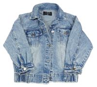 Modro-bílá plísňová riflová bunda S&D