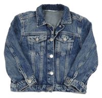 Modrá plísňová riflová bunda s límečkem H&M