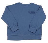 Tmavomodrá žebrovaná mikina s nápisy Originals