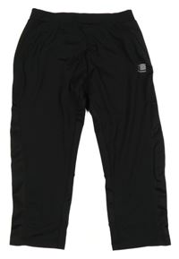 Černé capri funkční běžecké legíny s logem Karrimor